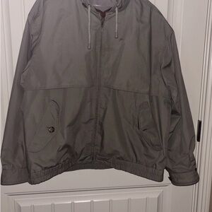 Vintage 90s London Fog zip up jacket sz m contrast trim EUC double snap pockets